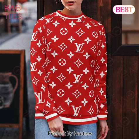 red louis vuitton sweater